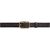 DEPECHE Leather jeans belt with vintage texture Belt 161 Dark brown