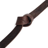 DEPECHE Leather jeans belt with vintage texture Belt 161 Dark brown