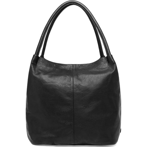 Leather shopper bag in a soft and wearable quality / 15698 - Brandy