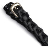 DEPECHE Leather waist belt with perforated design Belt 190 Black/Gold