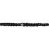DEPECHE Leather waist belt with perforated design Belt 190 Black/Gold