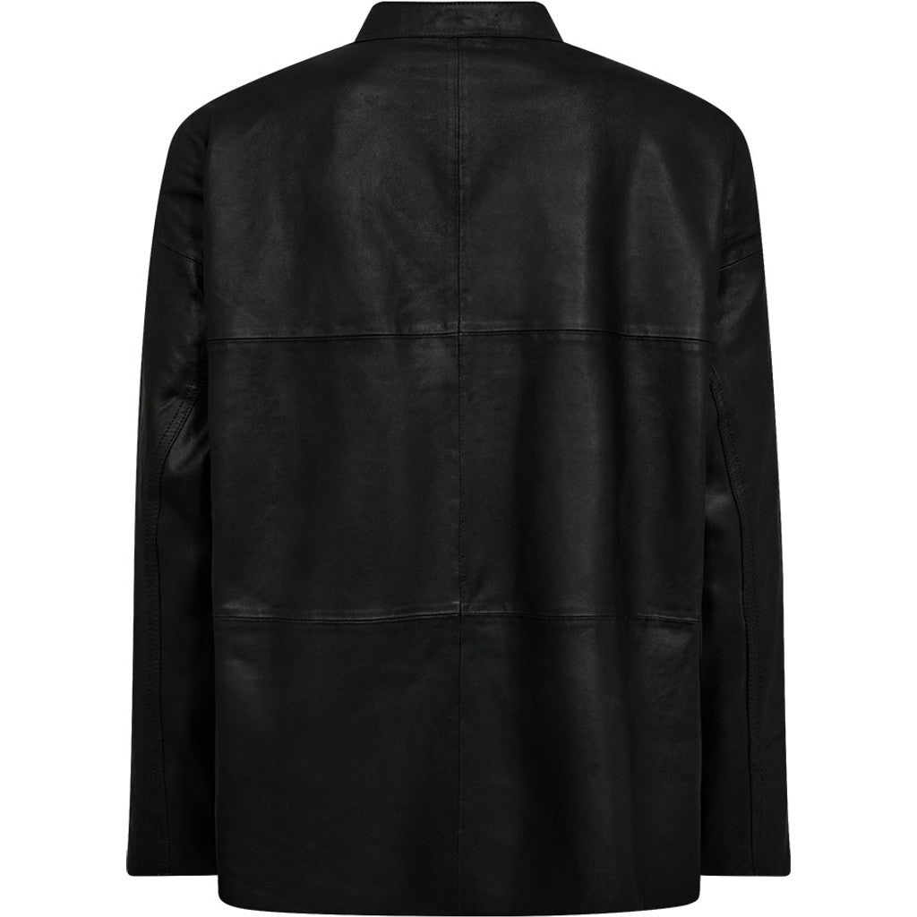 Depeche leather wear Line feminine leather shirt Shirts 099 Black (Nero)