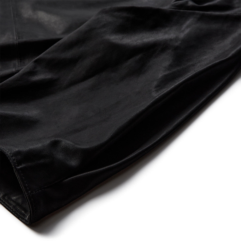 Depeche leather wear Lorenza leather dress with cute sleeve detail Dresses 099 Black (Nero)