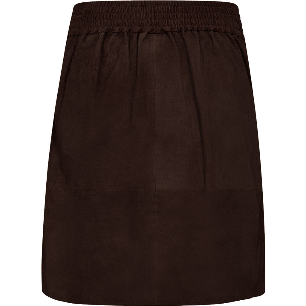 Depeche leather wear Lorina suede skirt Skirt 067 Dusty brown