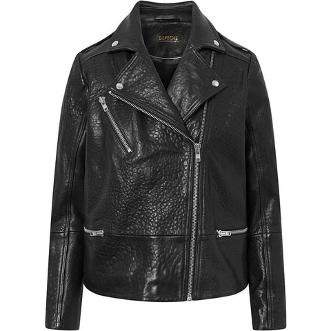 Nini leather jacket with beautiful details / 51156 - Black (Nero)