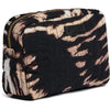 DEPECHE Medium leopard print cosmetic bag Accessories 080 Zebra