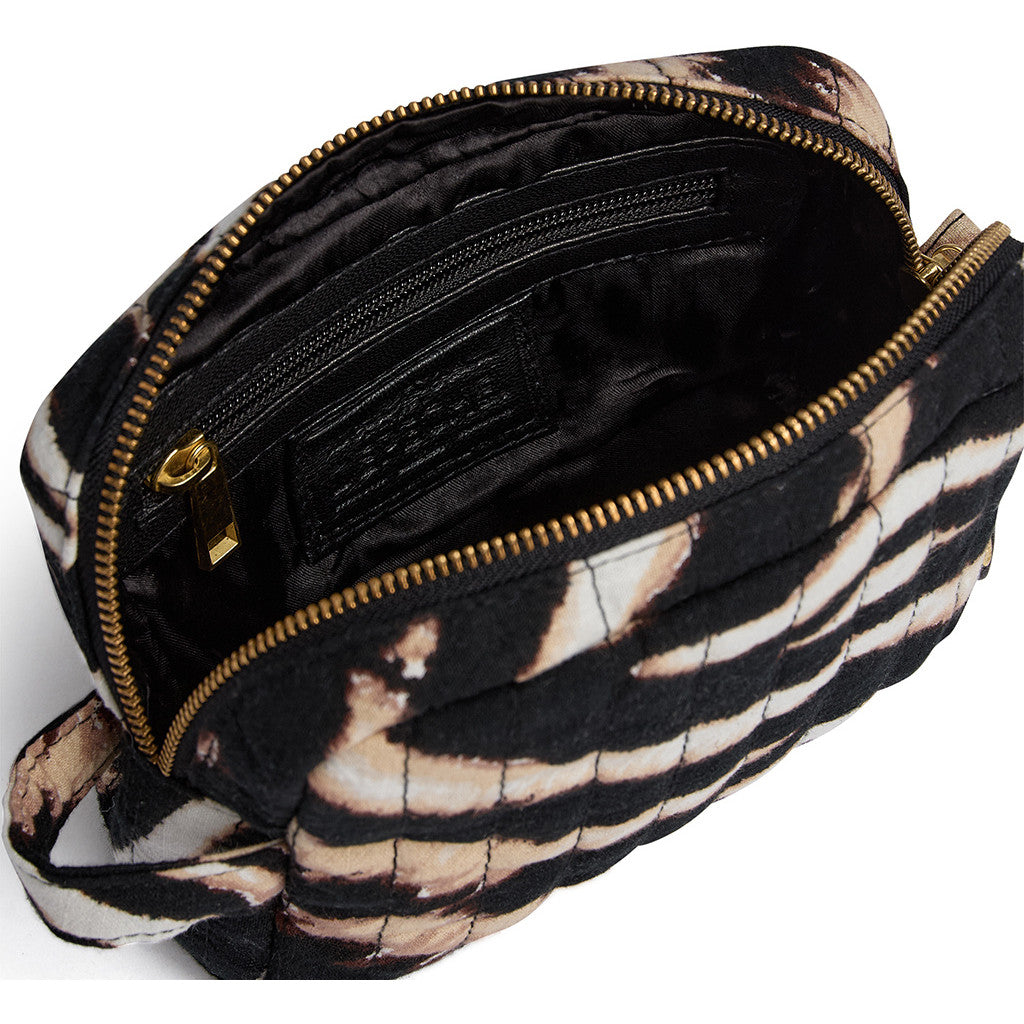 DEPECHE Medium leopard print cosmetic bag Accessories 080 Zebra