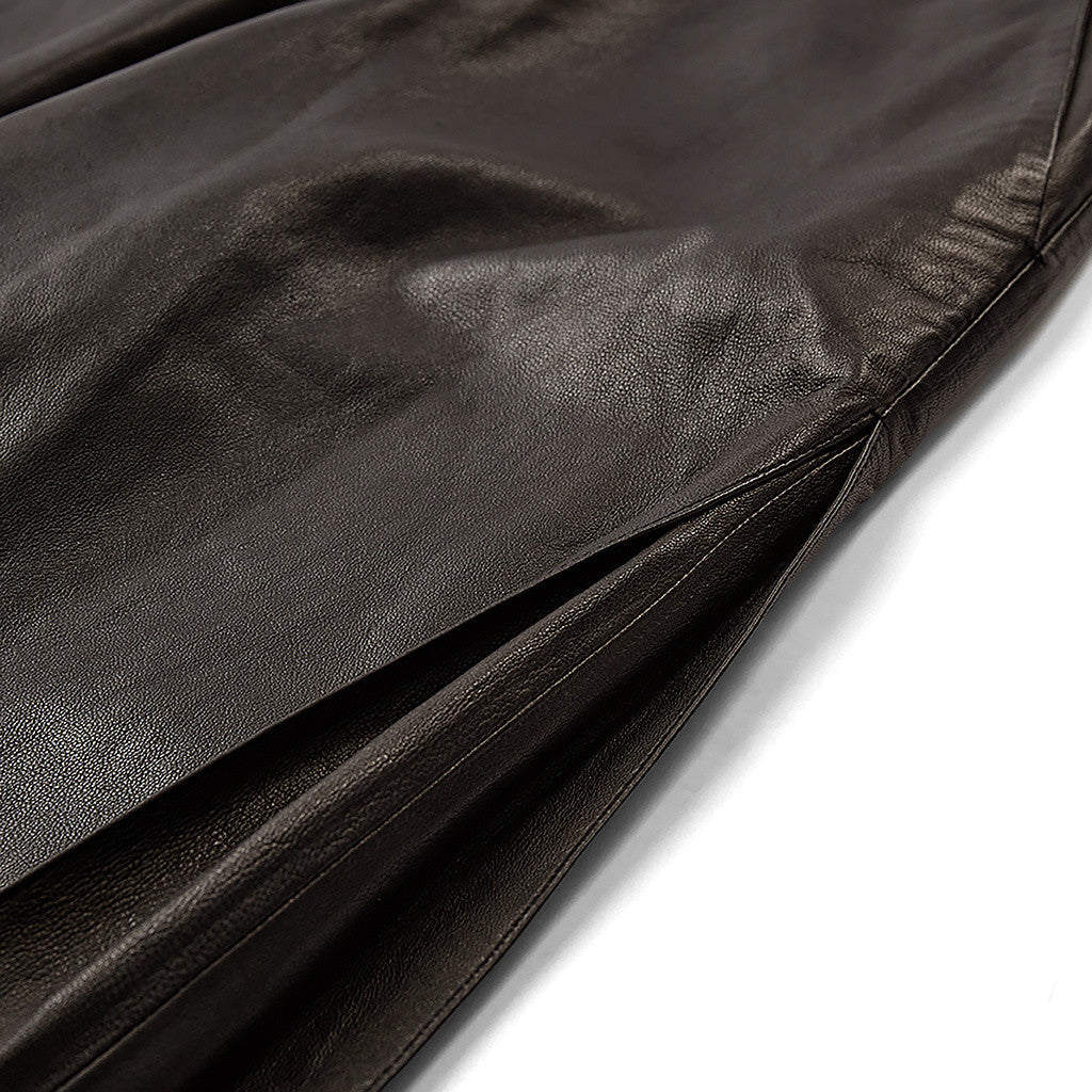 Depeche leather wear Mia loose fit leather pants Pants 008 Chocolate