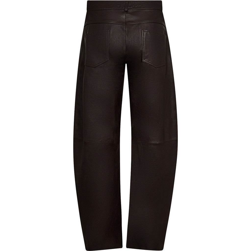 Depeche leather wear Milla Balloon Barrel Leather Pants Pants 008 Chocolate