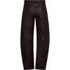 Depeche leather wear Milla Balloon Barrel Leather Pants Pants 008 Chocolate