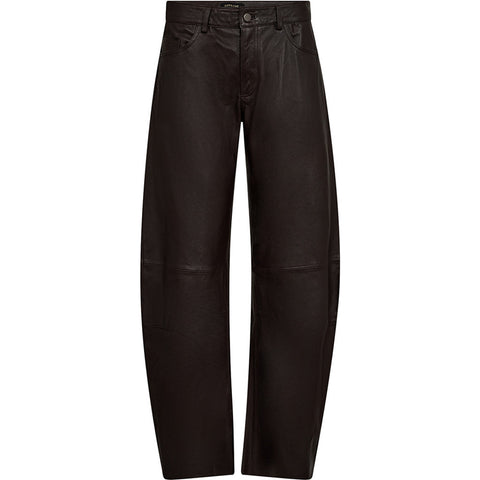 Depeche leather wear Milla Balloon Barrel Leather Pants Pants 008 Chocolate