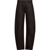 Depeche leather wear Milla Balloon Barrel Leather Pants Pants 008 Chocolate