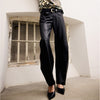 Depeche leather wear Milla Balloon Barrel Leather Pants Pants 099 Black