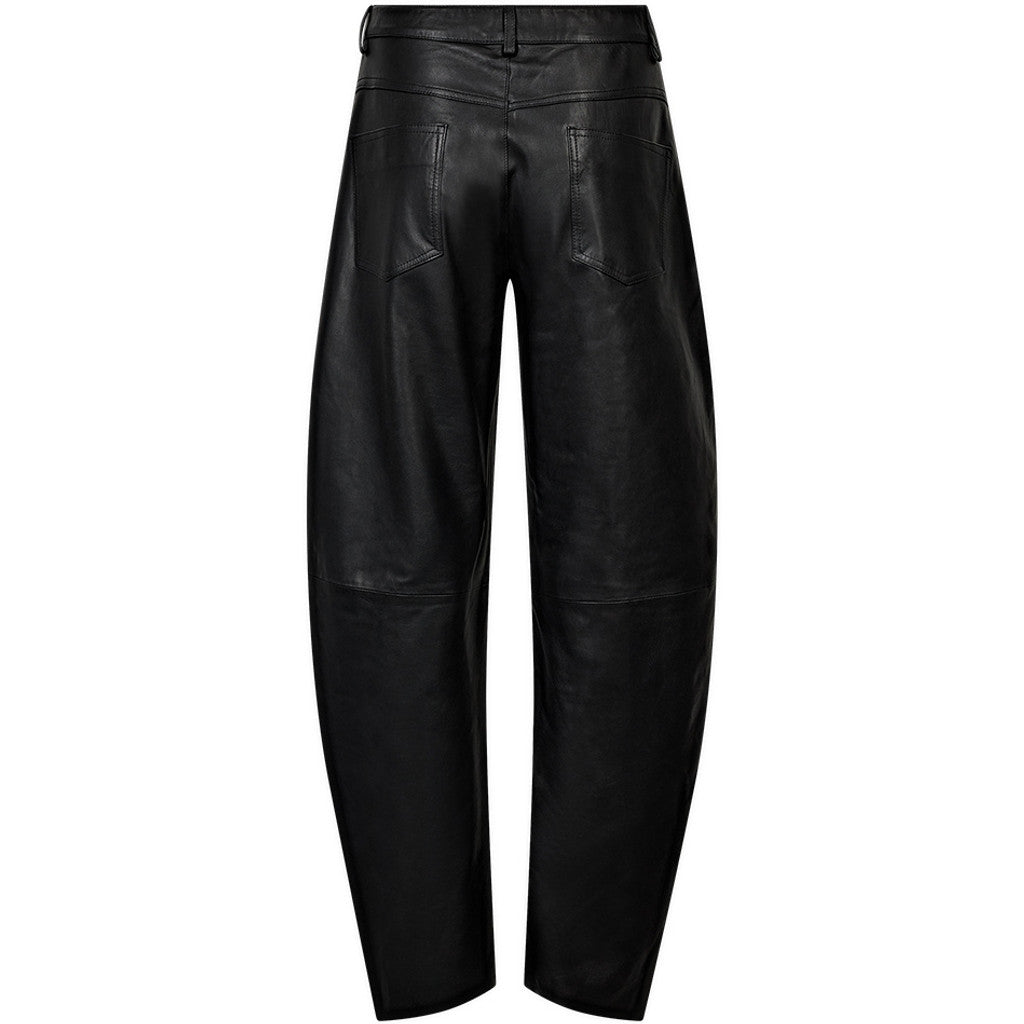 Depeche leather wear Milla Balloon Barrel Leather Pants Pants 099 Black