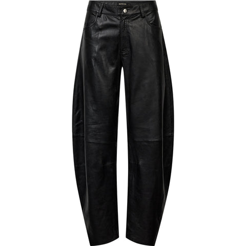 Depeche leather wear Milla Balloon Barrel Leather Pants Pants 099 Black