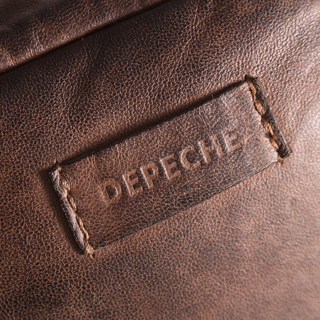 DEPECHE Mobile bag in delicious leather quality Mobilebag 068 Winter brown