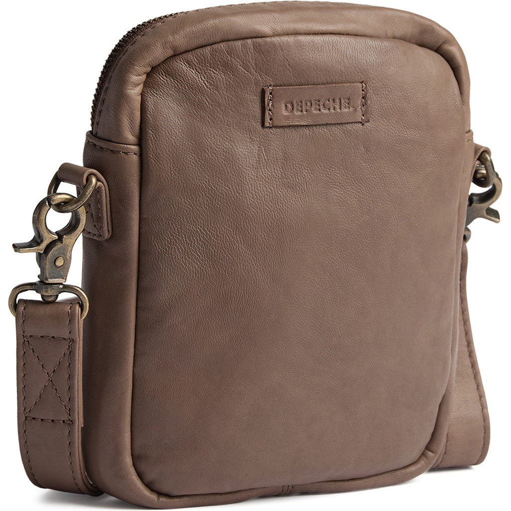 DEPECHE Mobile bag in delicious leather quality Mobilebag 250 Dark Taupe