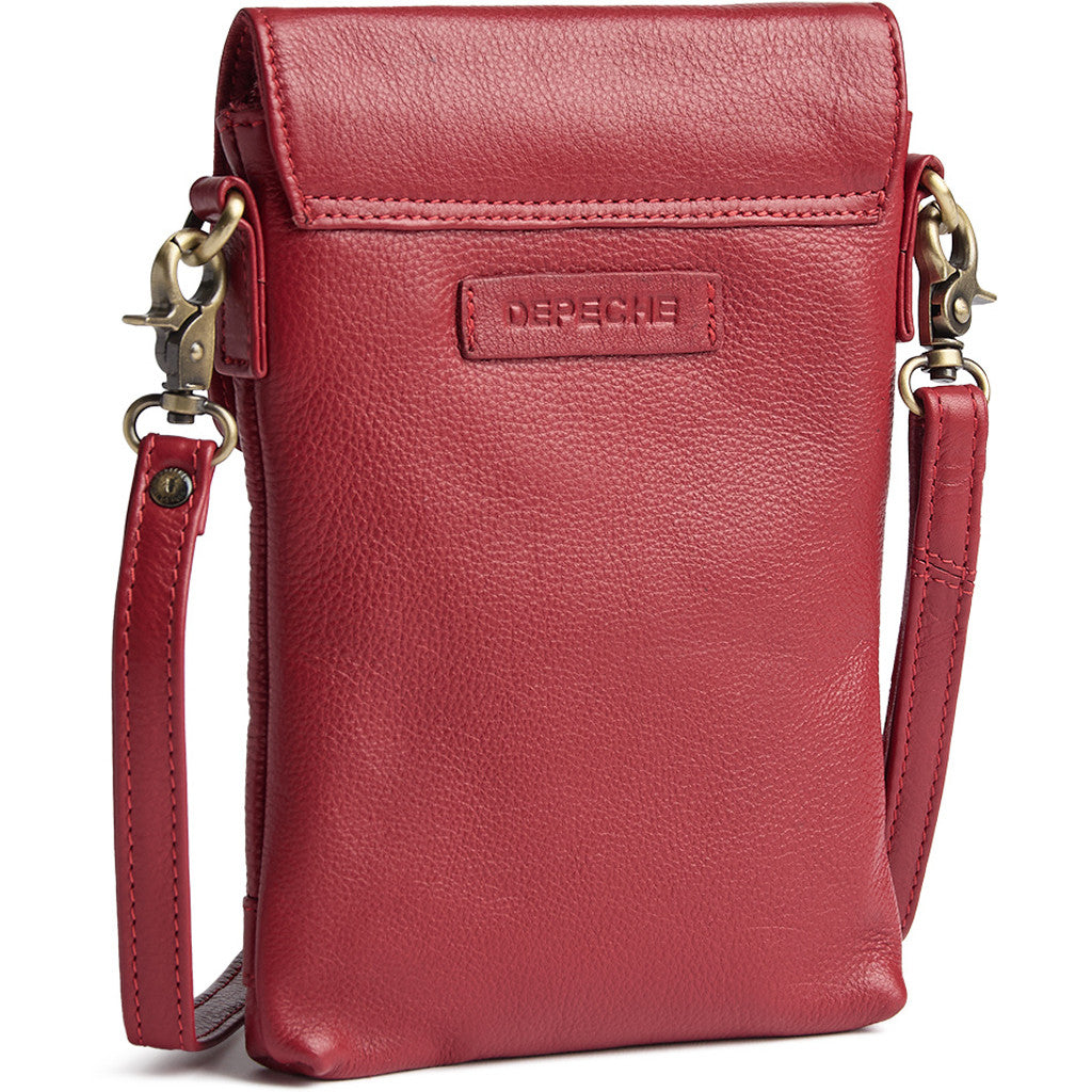 DEPECHE Mobile bag in soft leather Mobilebag 043 Red