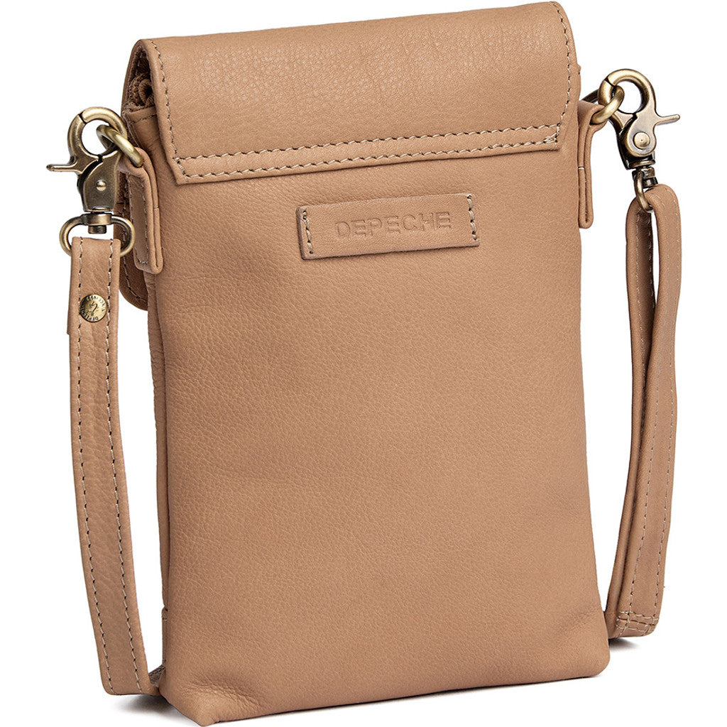 DEPECHE Mobile bag in soft leather Mobilebag 156 Camel
