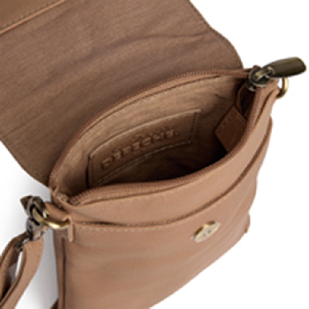 DEPECHE Mobile bag in soft leather Mobilebag 156 Camel