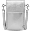 DEPECHE Mobile bag in soft leather Mobilebag 098 Silver