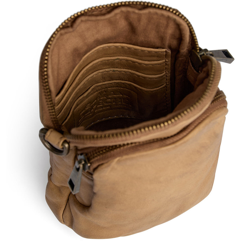 DEPECHE Mobile bag in soft vintage look leather Mobilebag 156 Camel
