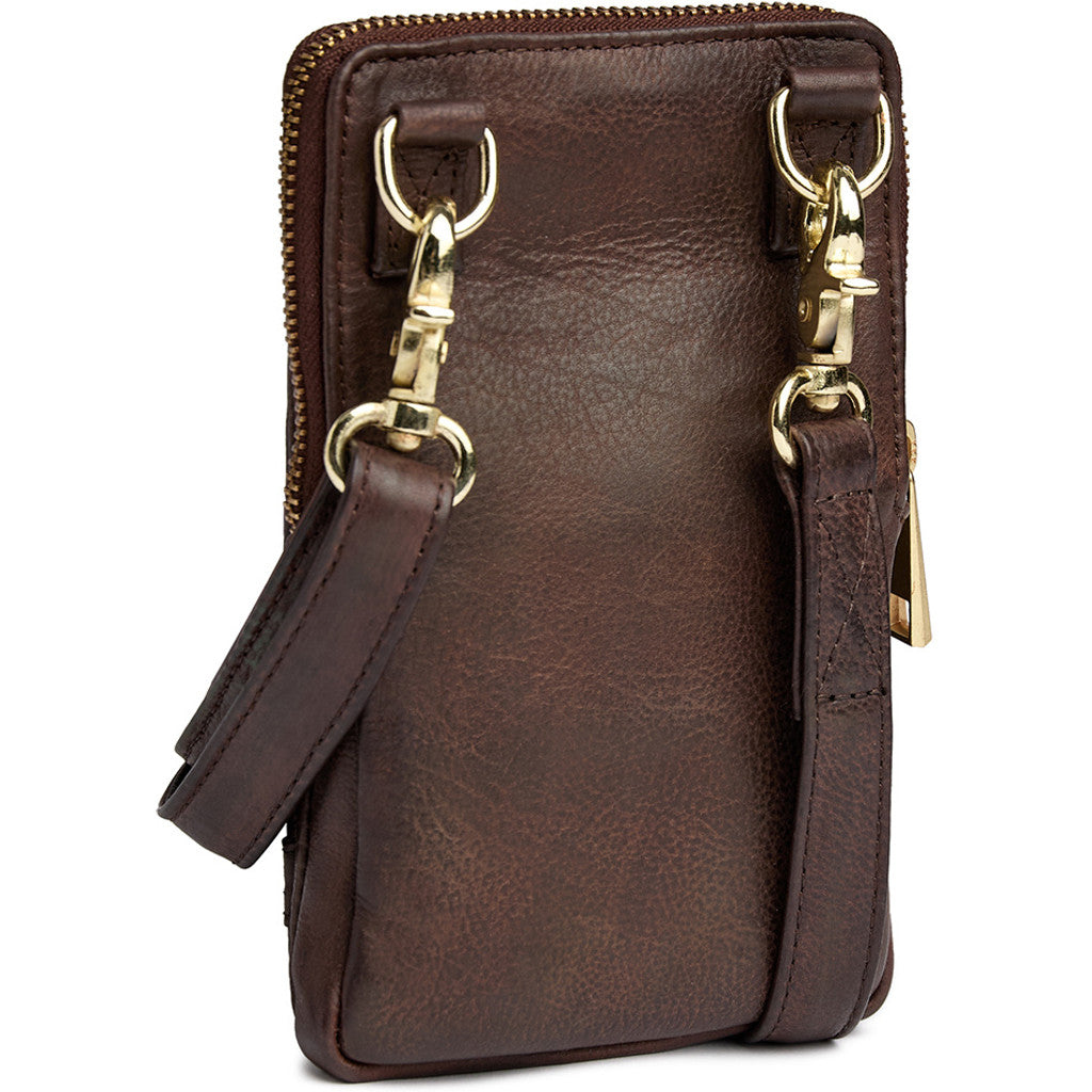 DEPECHE Mobilebag in soft leather quality Mobilebag 106 Coffee