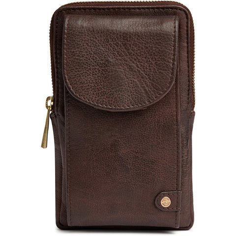 DEPECHE Mobilebag in soft leather quality Mobilebag 106 Coffee