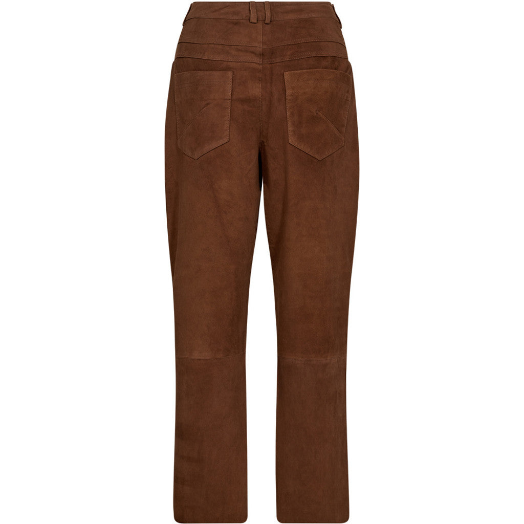 Depeche leather wear Naomi HW suede 7/8 length Pants 014 Cognac