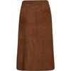 Depeche leather wear Naomi midi suede skirt Skirts 014 Cognac