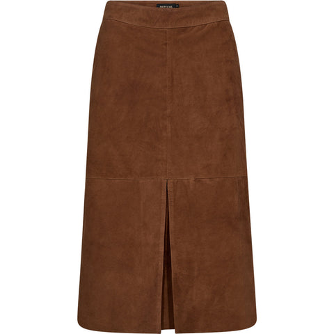 Depeche leather wear Naomi midi suede skirt Skirts 014 Cognac