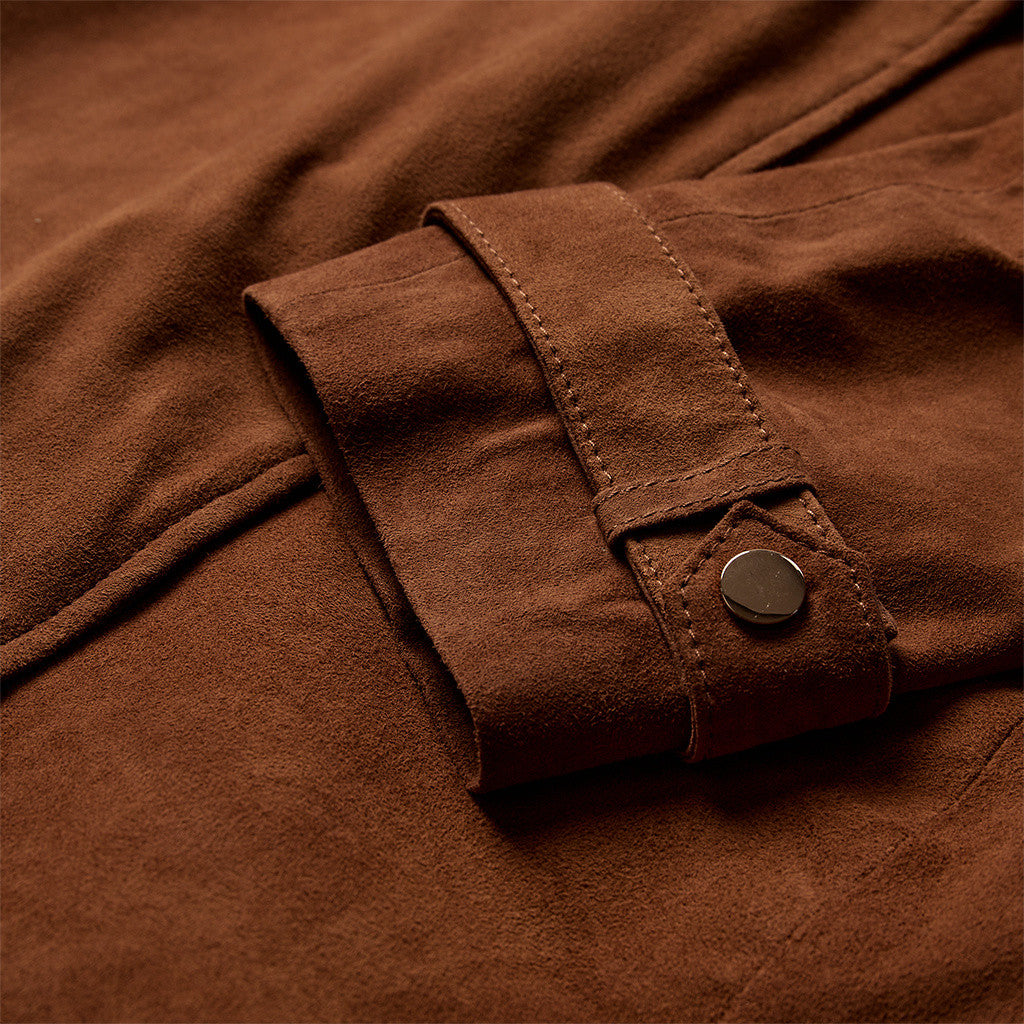 Depeche leather wear Naomi suede trench coat Jackets 014 Cognac