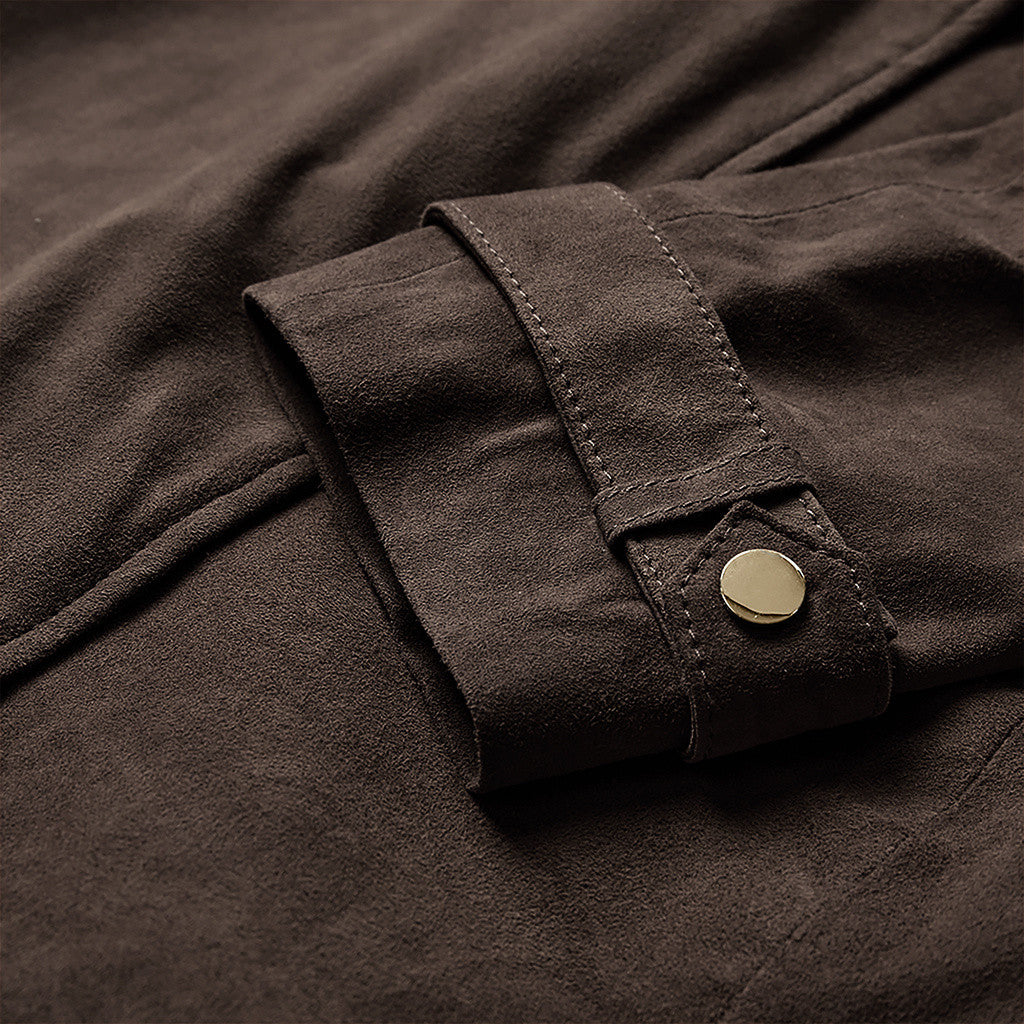 Depeche leather wear Naomi suede trench coat Jackets 217 Deer