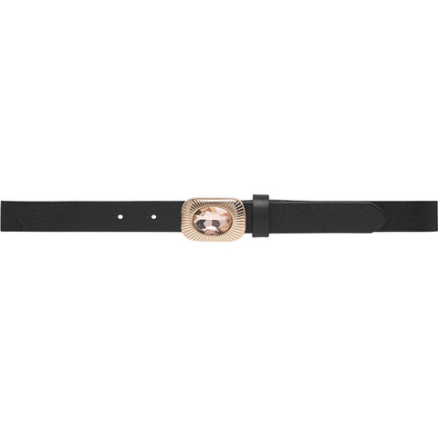 Exclusive and beautiful belt in soft leather / 14910 - Black (Nero)