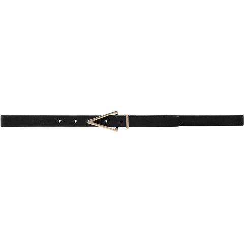 DEPECHE Narrow leather belt with beauiful details Belts 099 Black (Nero)