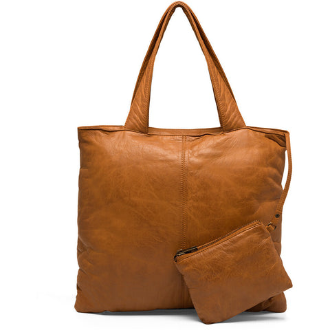 DEPECHE Oversize shopper bag in vintage look Shopper 014 Cognac