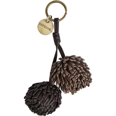 DEPECHE Ponpon Keyring Accessories 008 Chocolate