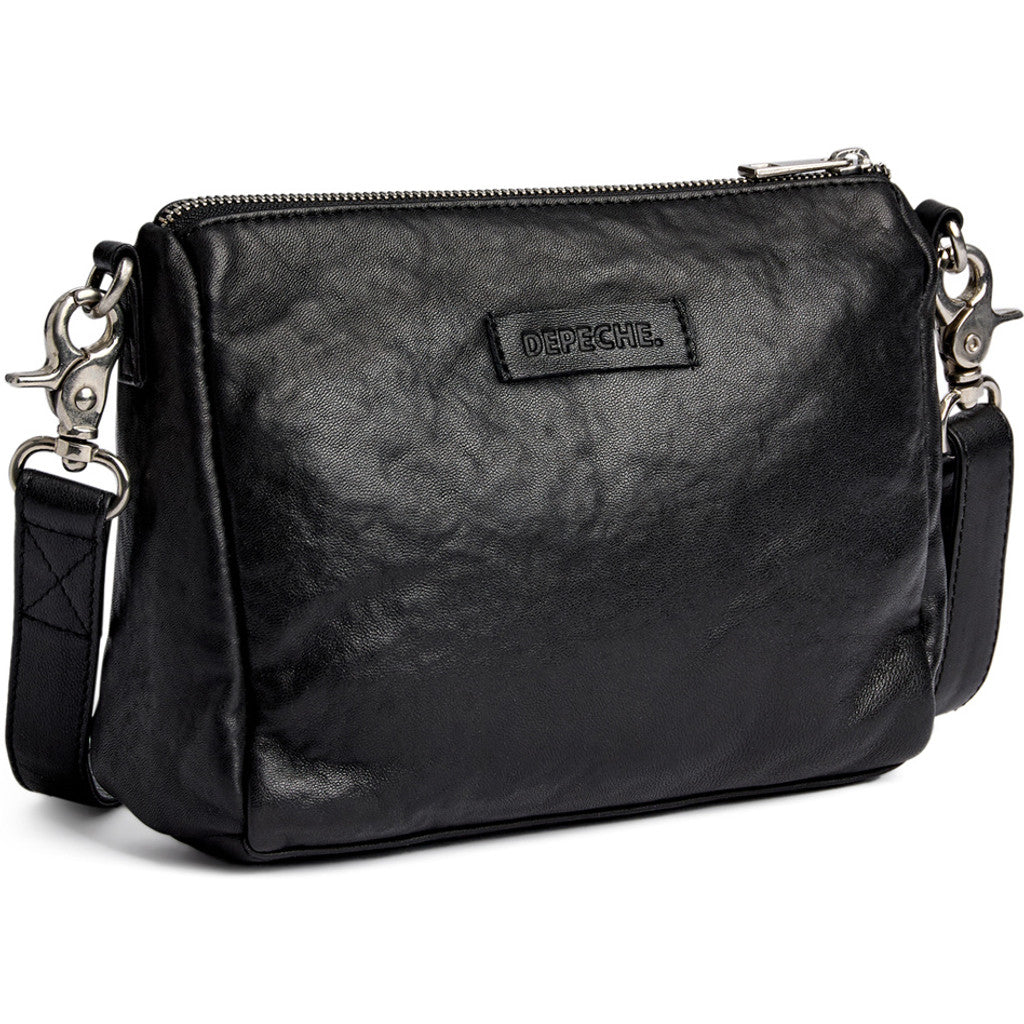 DEPECHE Powerfield lamb leather crossbody bag Cross over 099 Black