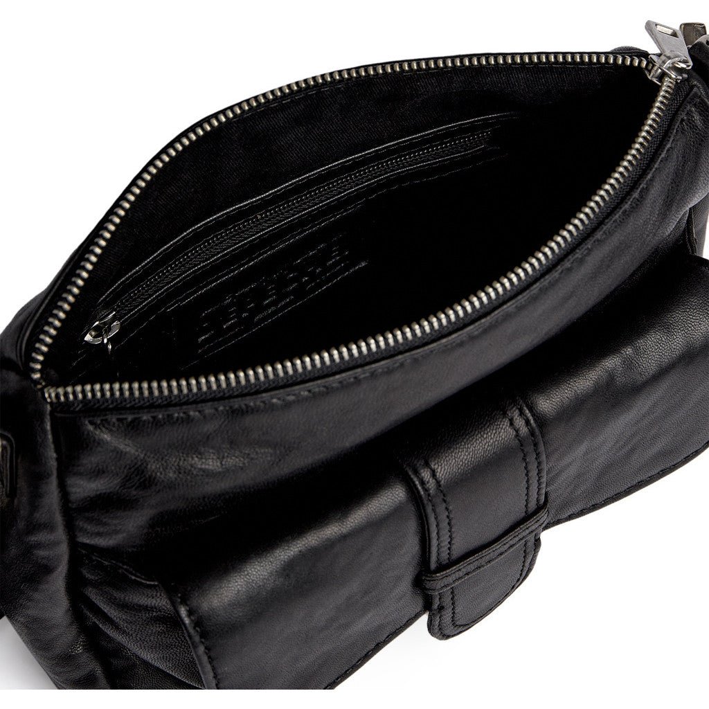 DEPECHE Powerfield lamb leather crossbody bag Cross over 099 Black