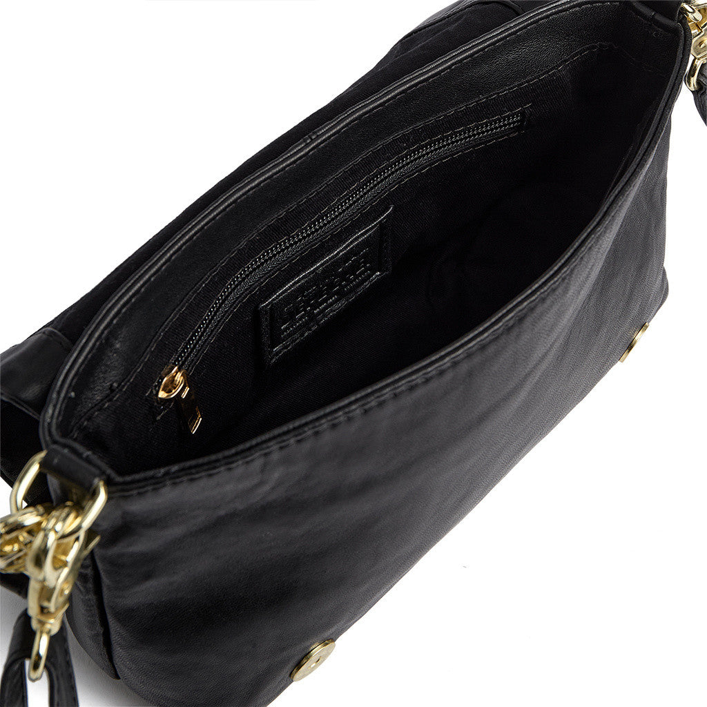 DEPECHE Powerfield sheep leather crossover bag Cross over 097 Gold