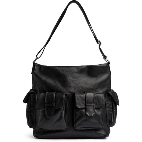 DEPECHE Powerfield sheep leather shopper Shopper 099 Black