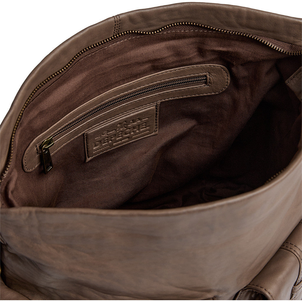 DEPECHE Powerfield sheep leather shopper Shopper 250 Dark Taupe