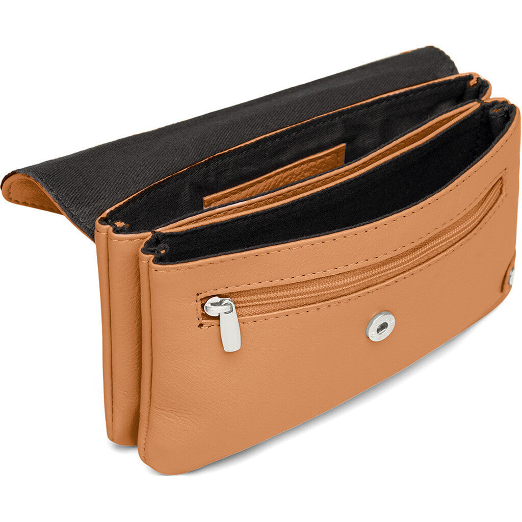 DEPECHE Purse/waist bag in soft leather and timeless design Purse / Credit card holder 014 Cognac
