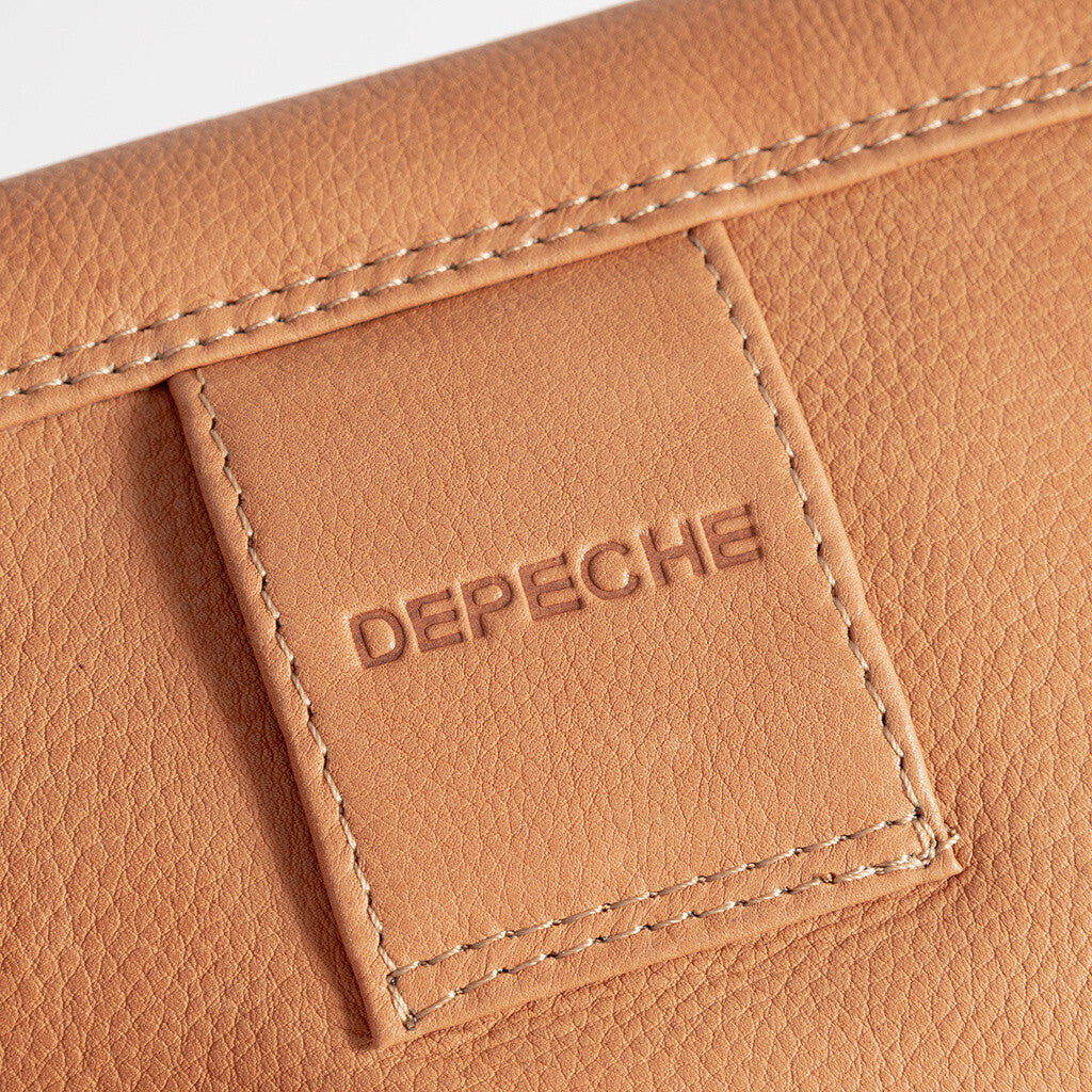 DEPECHE Purse/waist bag in soft leather and timeless design Purse / Credit card holder 014 Cognac