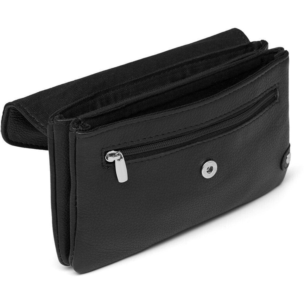 DEPECHE Purse/waist bag in soft leather and timeless design Purse / Credit card holder 099 Black (Nero)