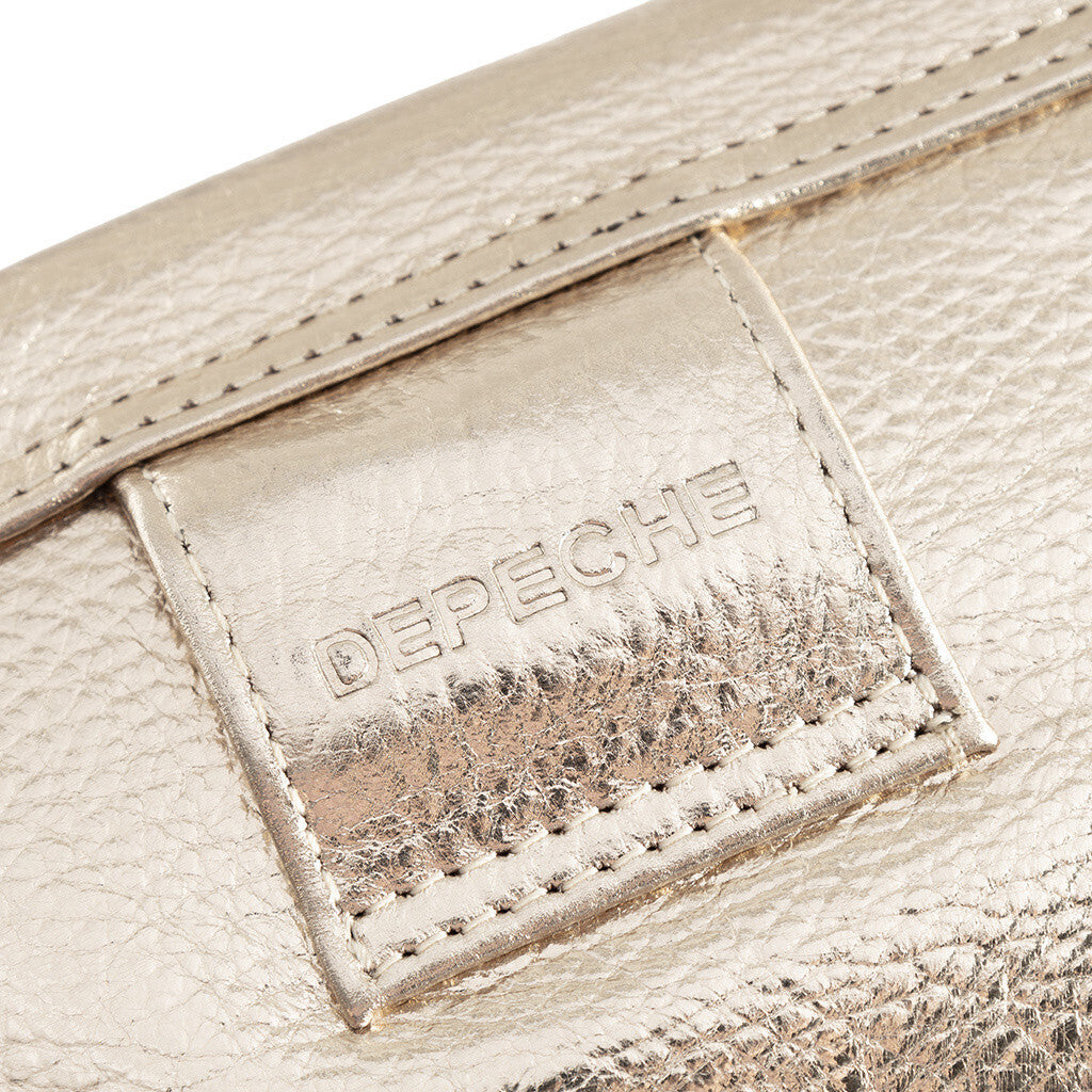 DEPECHE Purse/waist bag in soft leather and timeless design Purse / Credit card holder 108 Champagne
