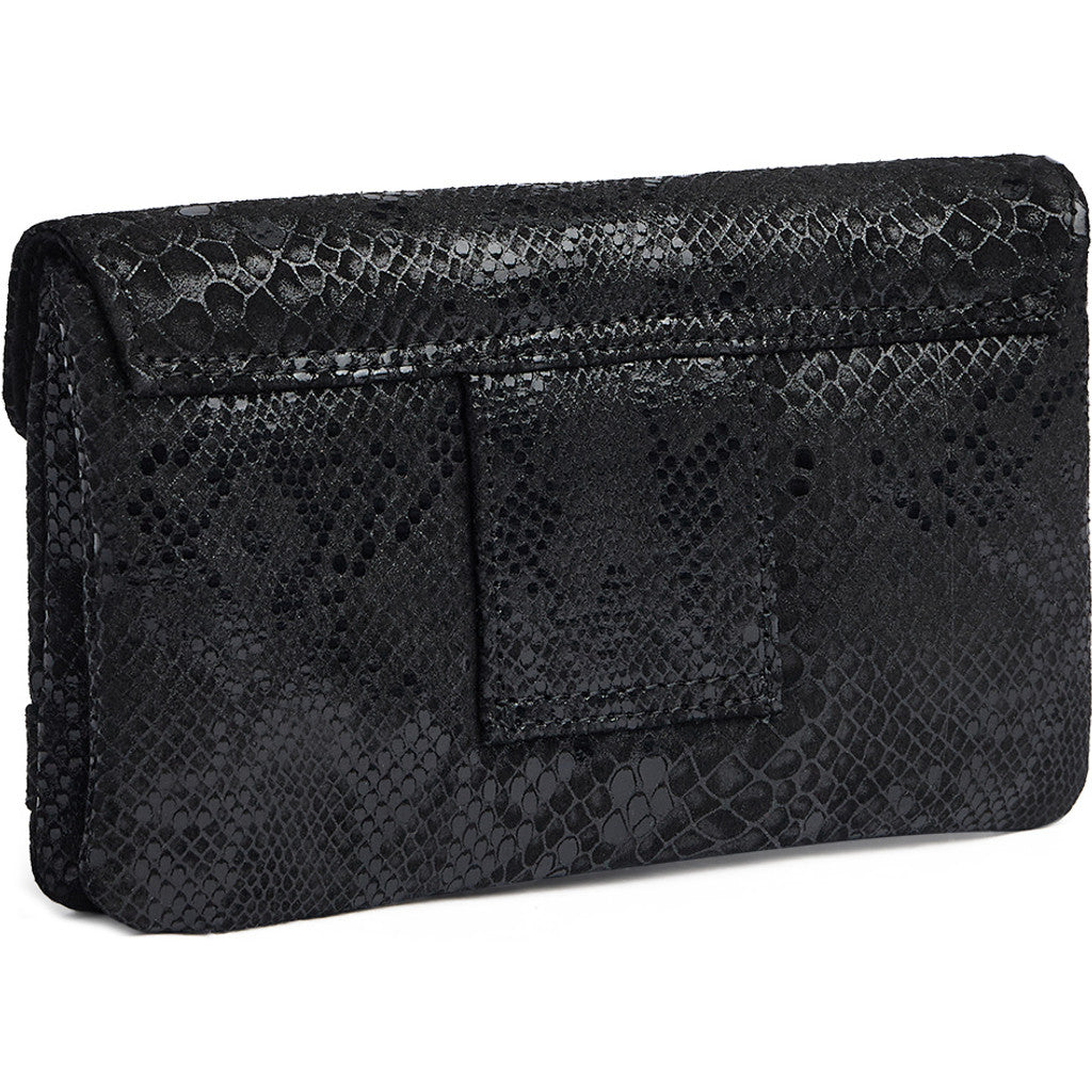 DEPECHE Purse/waist bag in soft leather and timeless design Purse / Credit card holder 142 Black Snake