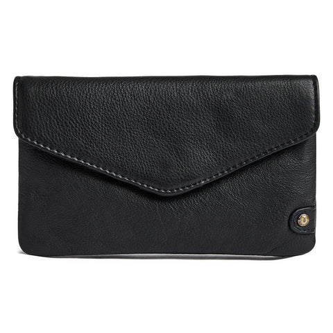 DEPECHE Purse/waist bag in soft leather and timeless design Purse / Credit card holder 154 Black/Brass