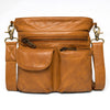 DEPECHE Raw and nice crossbody bag in soft leather Cross over 014 Cognac