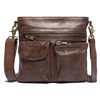 DEPECHE Raw and nice crossbody bag in soft leather Cross over 068 Winter brown